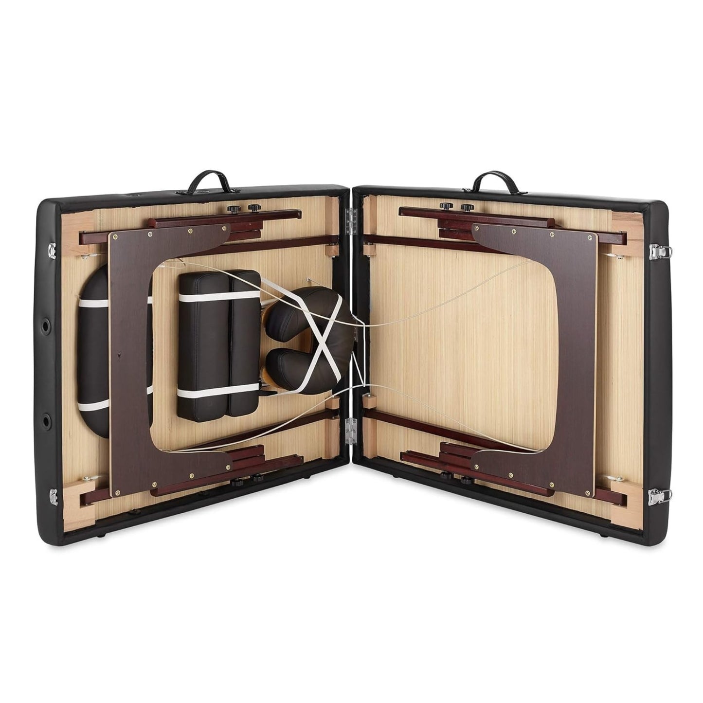 Professional Portable Bi-Fold Memory Foam Massage Table with Reiki Panels & Accessories