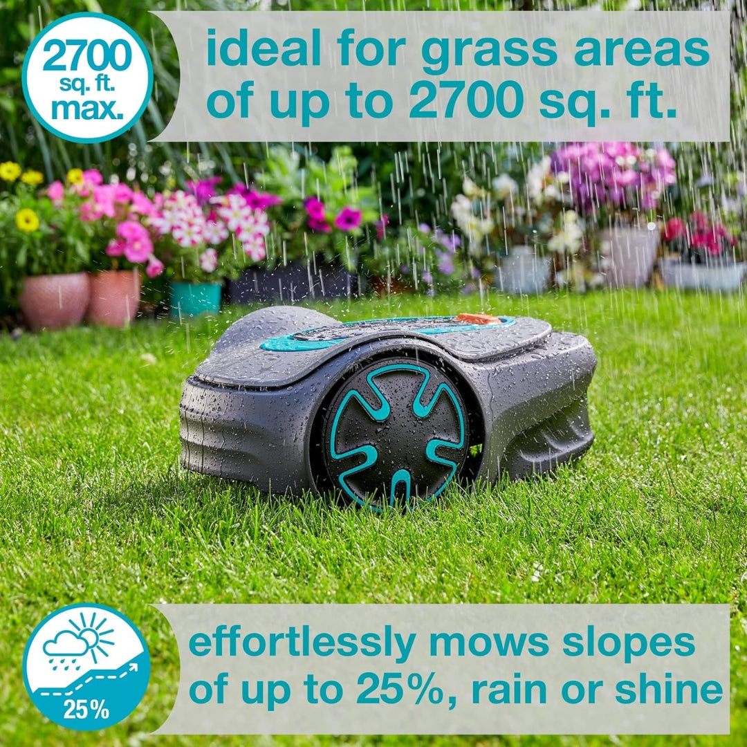 SILENO Minimo 15201-41 Robotic Lawn Mower | Automatic Bluetooth Control, Quiet, 2700 Sq Ft