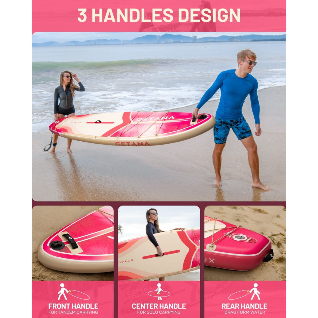 CETANA Novalux 11’6” Inflatable SUP Board | All-Round Paddle Board with Accessories