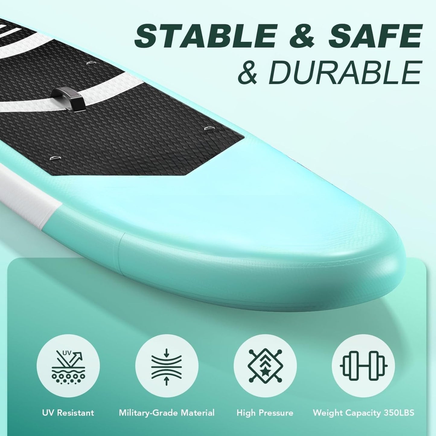 11' Premium Stand Up Paddle Board with SUP Accessories | Wide Yoga Board, Non-Slip Deck, Paddle & Pump