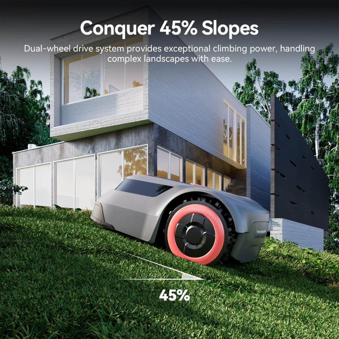 MGC500 Robot Lawn Mower with Boundary Wires, 45% Slope, Auto Recharge & Precise Navigation