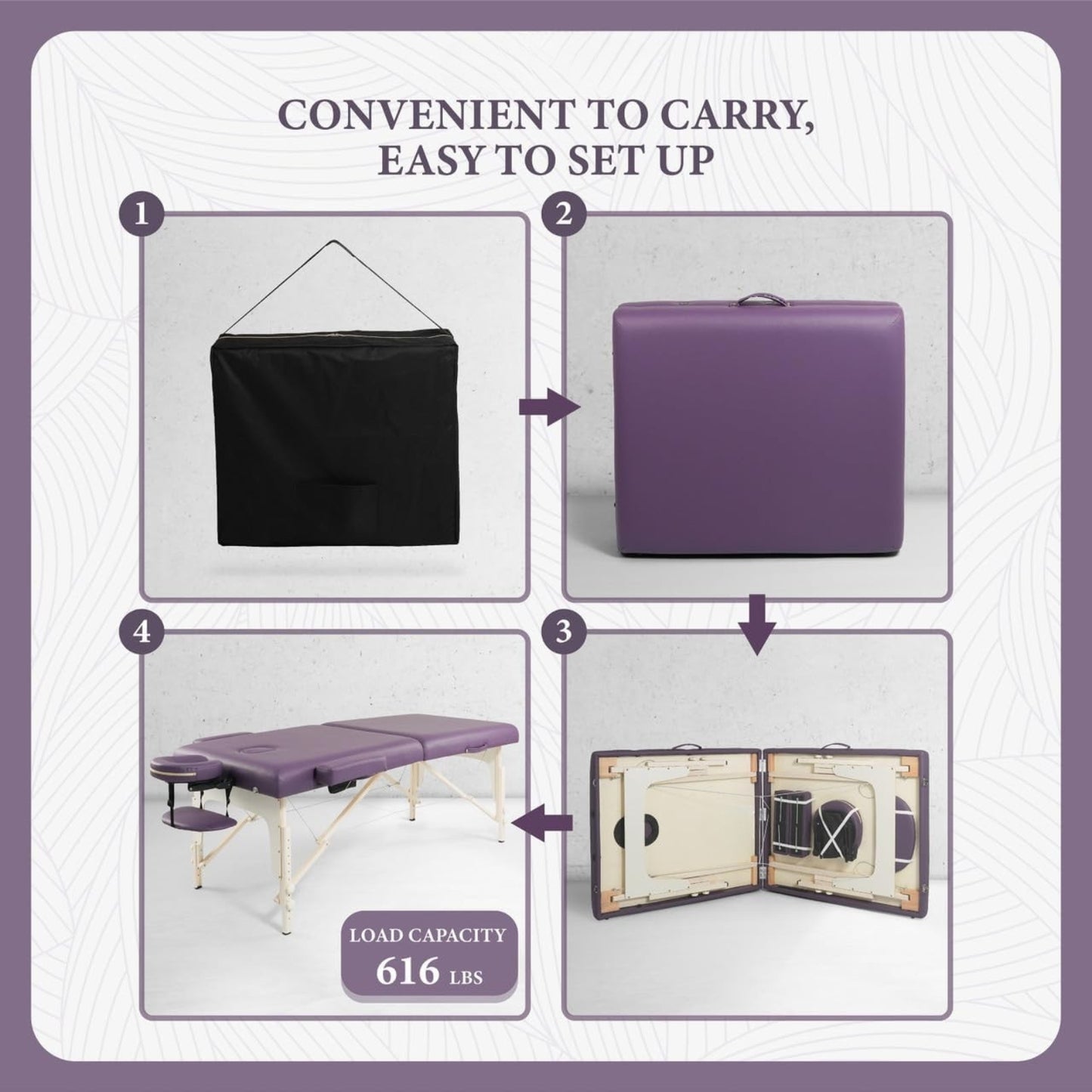 Premium 84” Foldable Massage Table with Memory Foam | Portable Spa Bed with Adjustable Wooden Legs