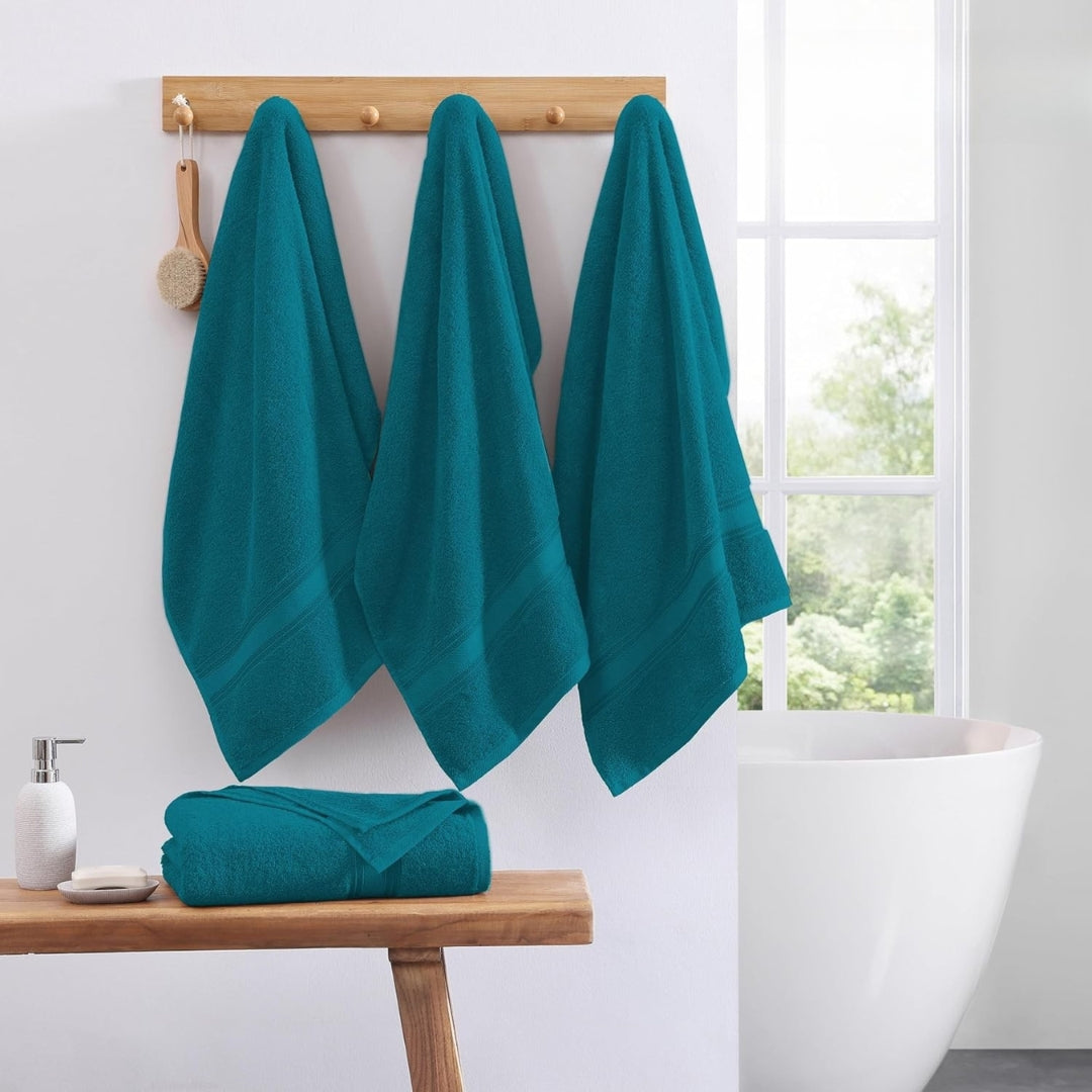 100% Cotton 4 Pack Bath Towels Set (28"x54") – Zero Twist, Quick Dry, Soft & Absorbent Luxury Towels