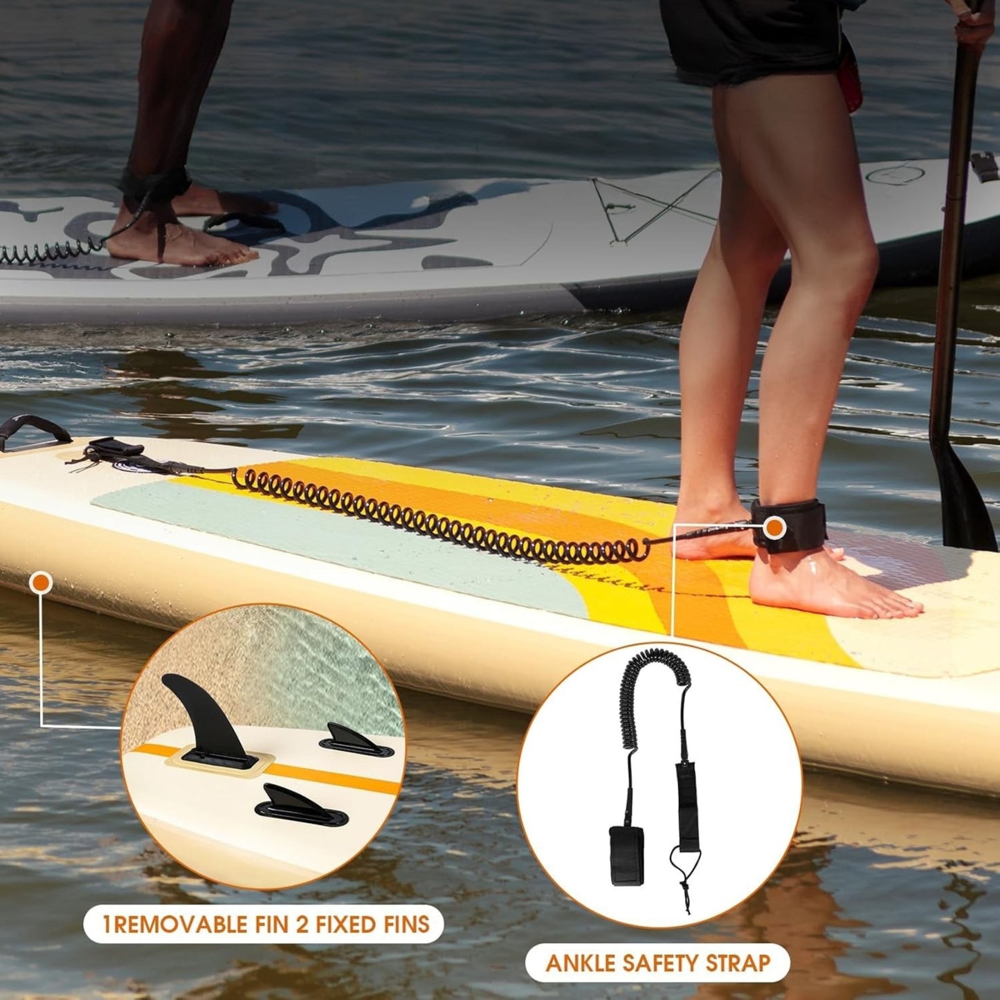 SUP Inflatable Paddle Board 10'6" for Adults – Stand Up Paddleboard with Paddle, Bag, Pump & Accessories