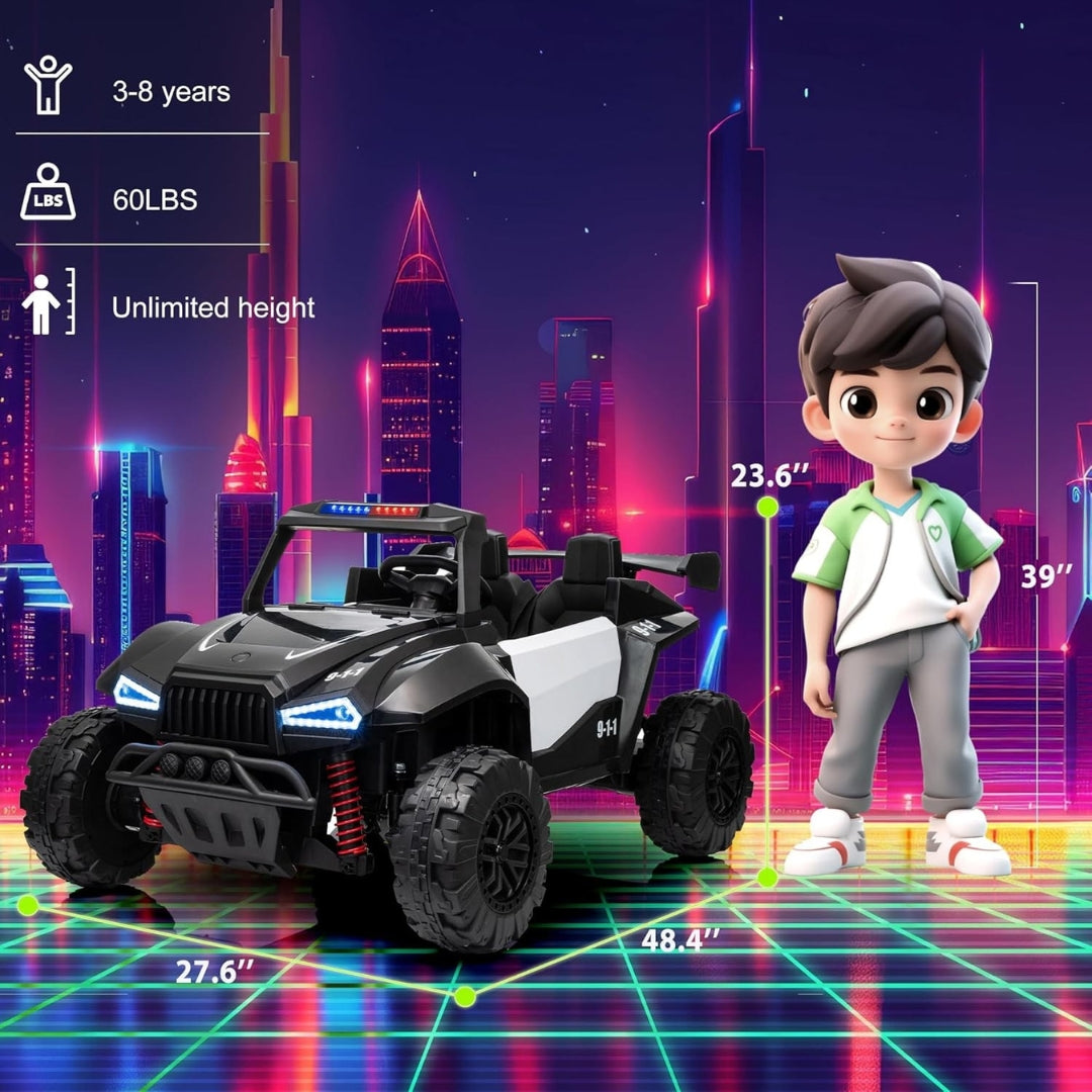 24V 2-Seater Kids Ride On Car Electric UTV, Off-Road Side by Side, Remote Control, Bluetooth & LED Lights