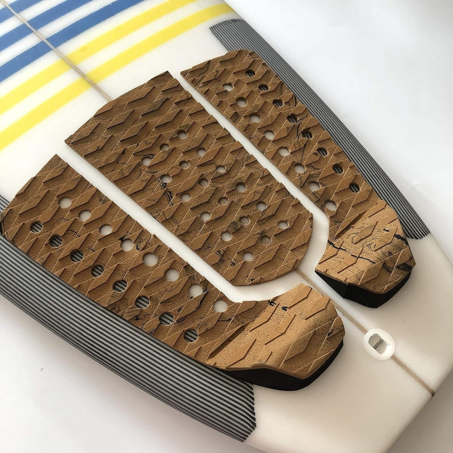 3 Piece Surfboard Traction Pad EVA Non-Slip Tail Pad – Fits All Boards, Multiple Colors