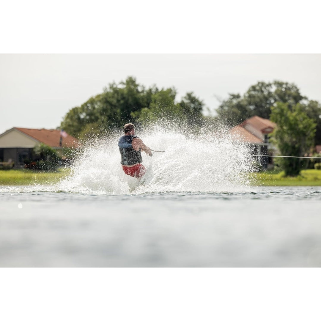 Waterski Swerve Lace-Adjustable Front Binding with Rear Toe Plate | Big Daddy 69" Adult Ski