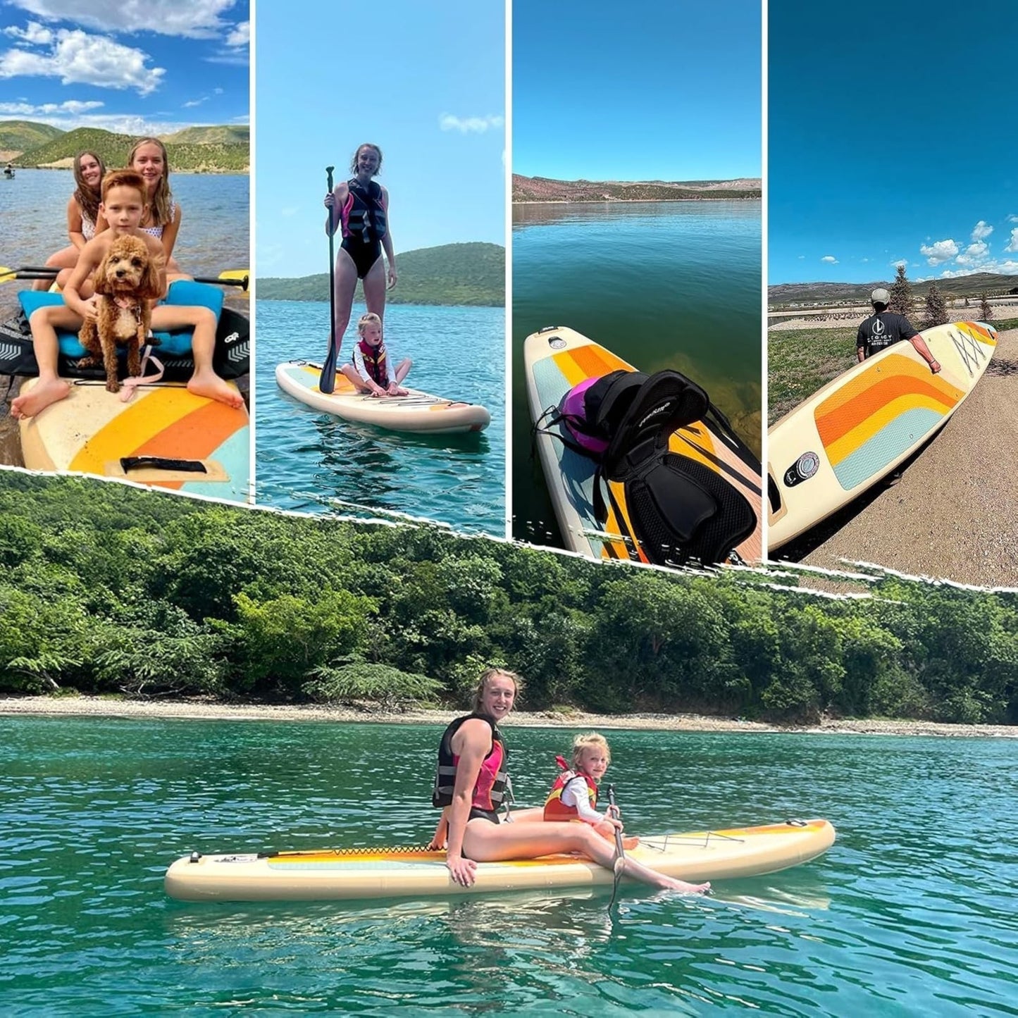 SUP Inflatable Paddle Board 10'6" for Adults – Stand Up Paddleboard with Paddle, Bag, Pump & Accessories