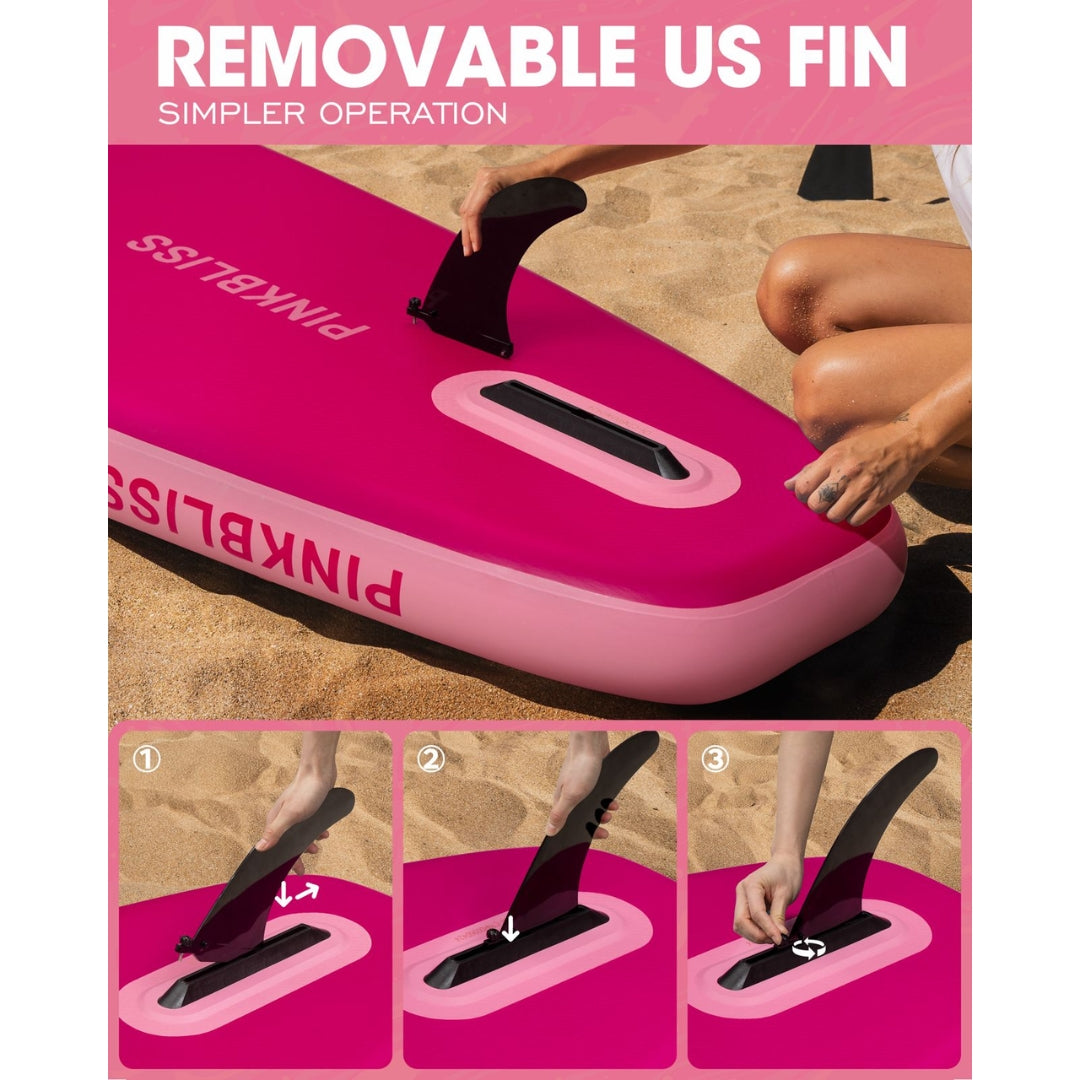 CETANA PinkBliss Inflatable SUP 11'6" All-Round Paddle Board with Accessorie 450lbs Capacity