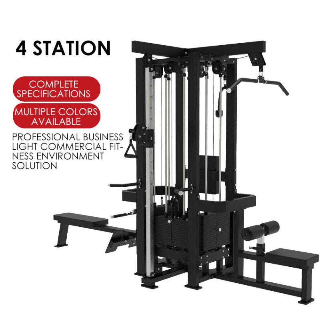 Wholesale Commercial 4 Station Multi Gym Cable Crossover & Smith Machine  Fitness Equipment