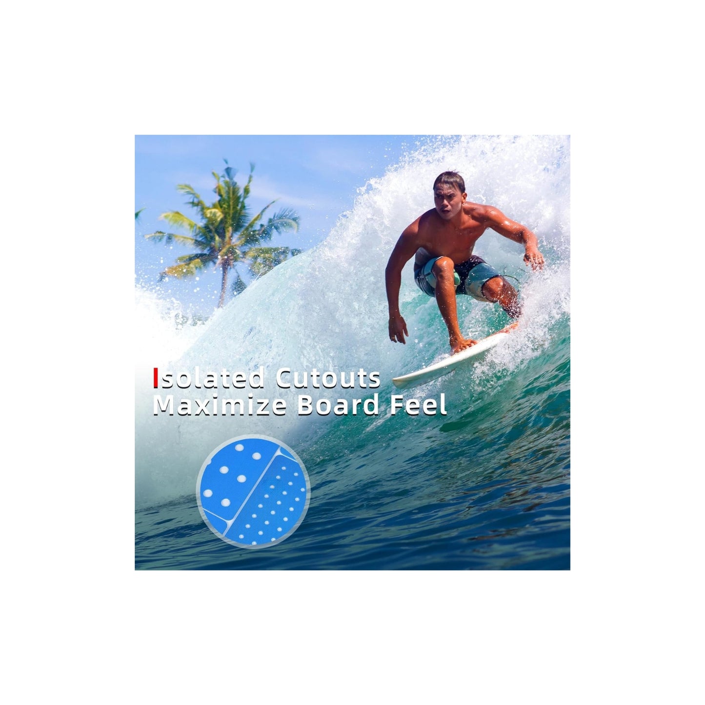 9 Piece Surf Deck Traction Pad with Tail Kicker – Premium EVA Foam for Surfboards & Skimboards