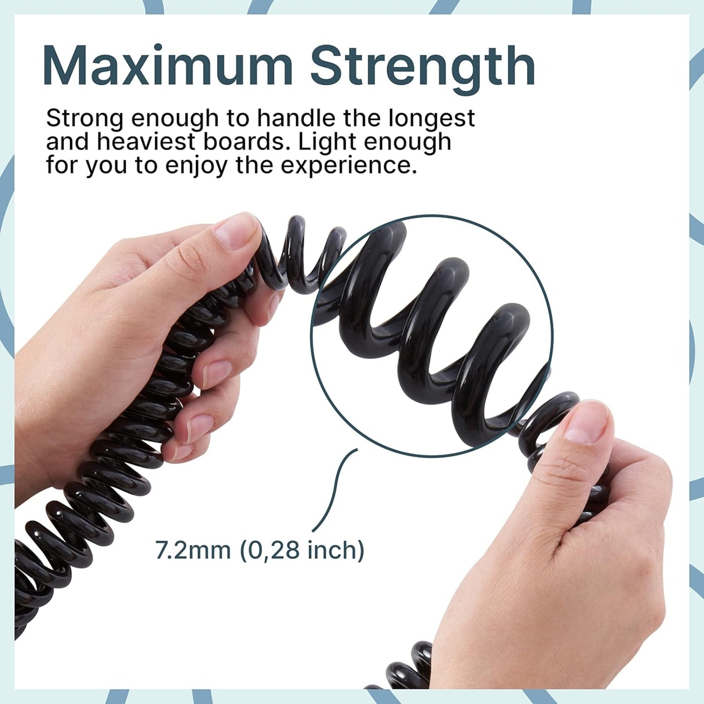 Premium 7.2mm Coiled SUP Leash with Quick Release & Waterproof Waist Bag – Paddleboard Accessory