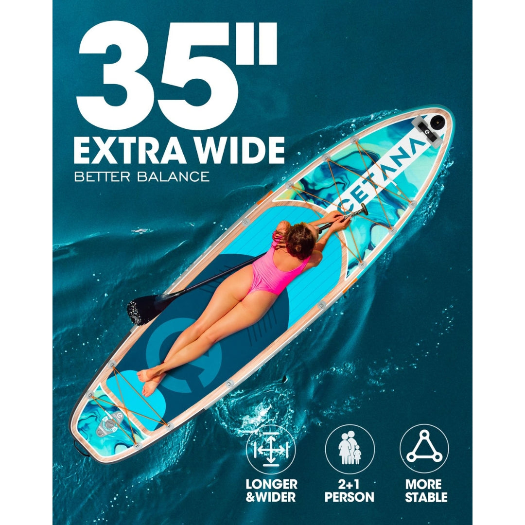 CETANA PIPPLE STD 11’6” Inflatable Stand Up Paddle Board SUP with Accessories – 450lbs Capacity