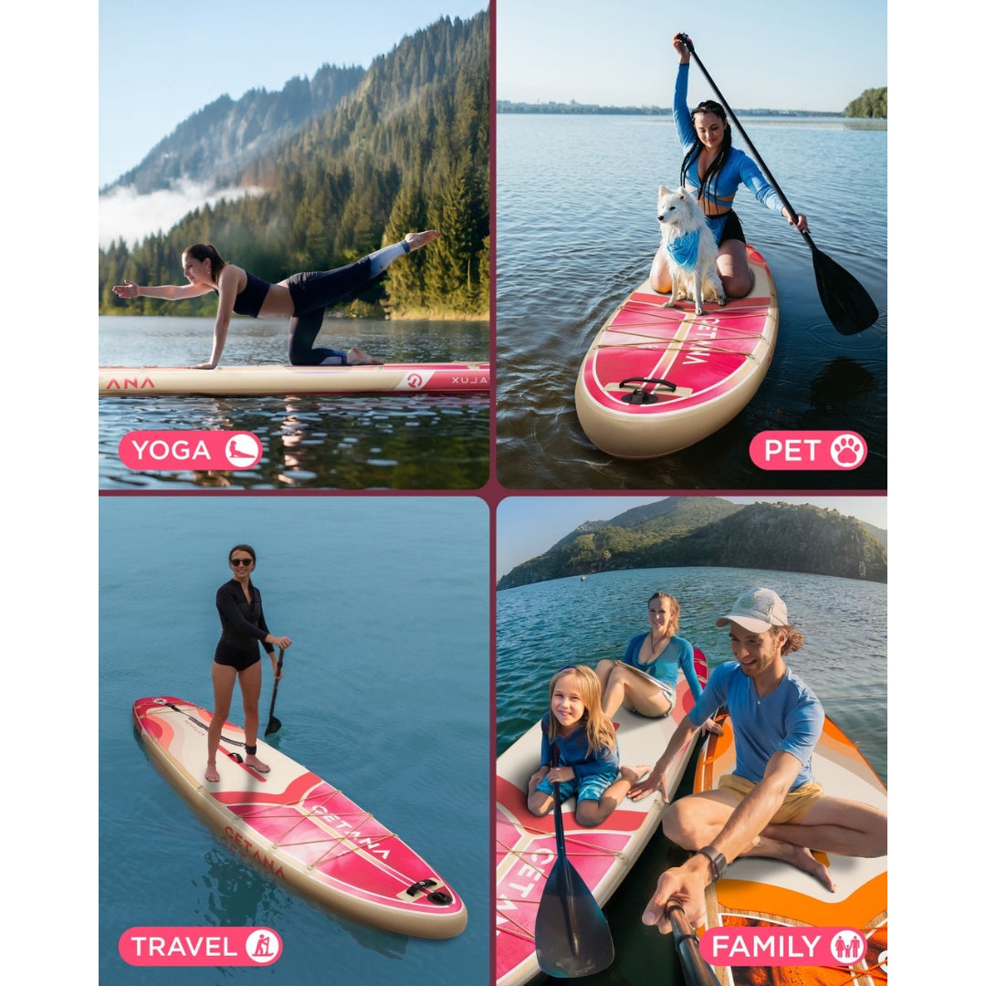 CETANA Novalux 11’6” Inflatable SUP Board | All-Round Paddle Board with Accessories