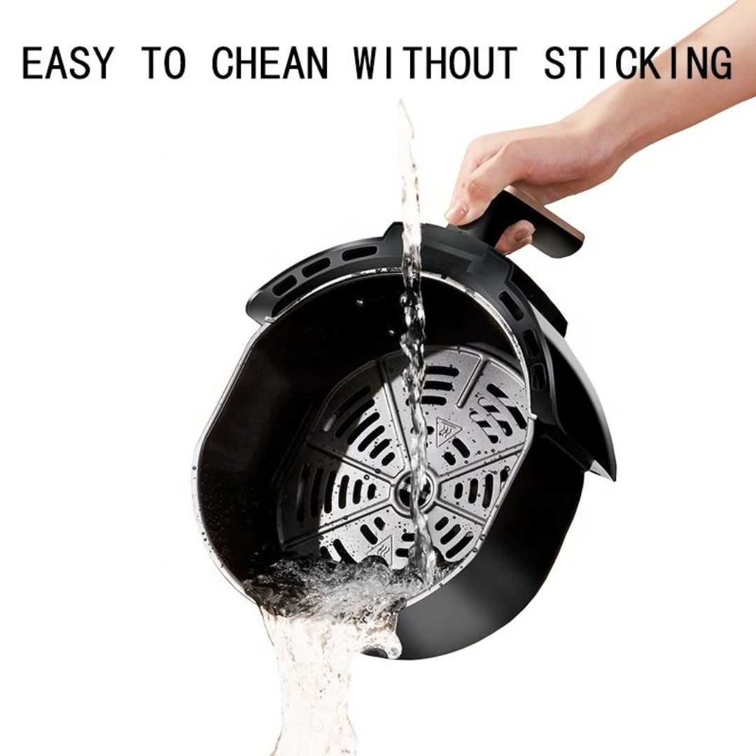 Smart Home 5.5L Touch Screen Air Fryer Oil-Free Digital Deep Fryer with Nonstick Basket