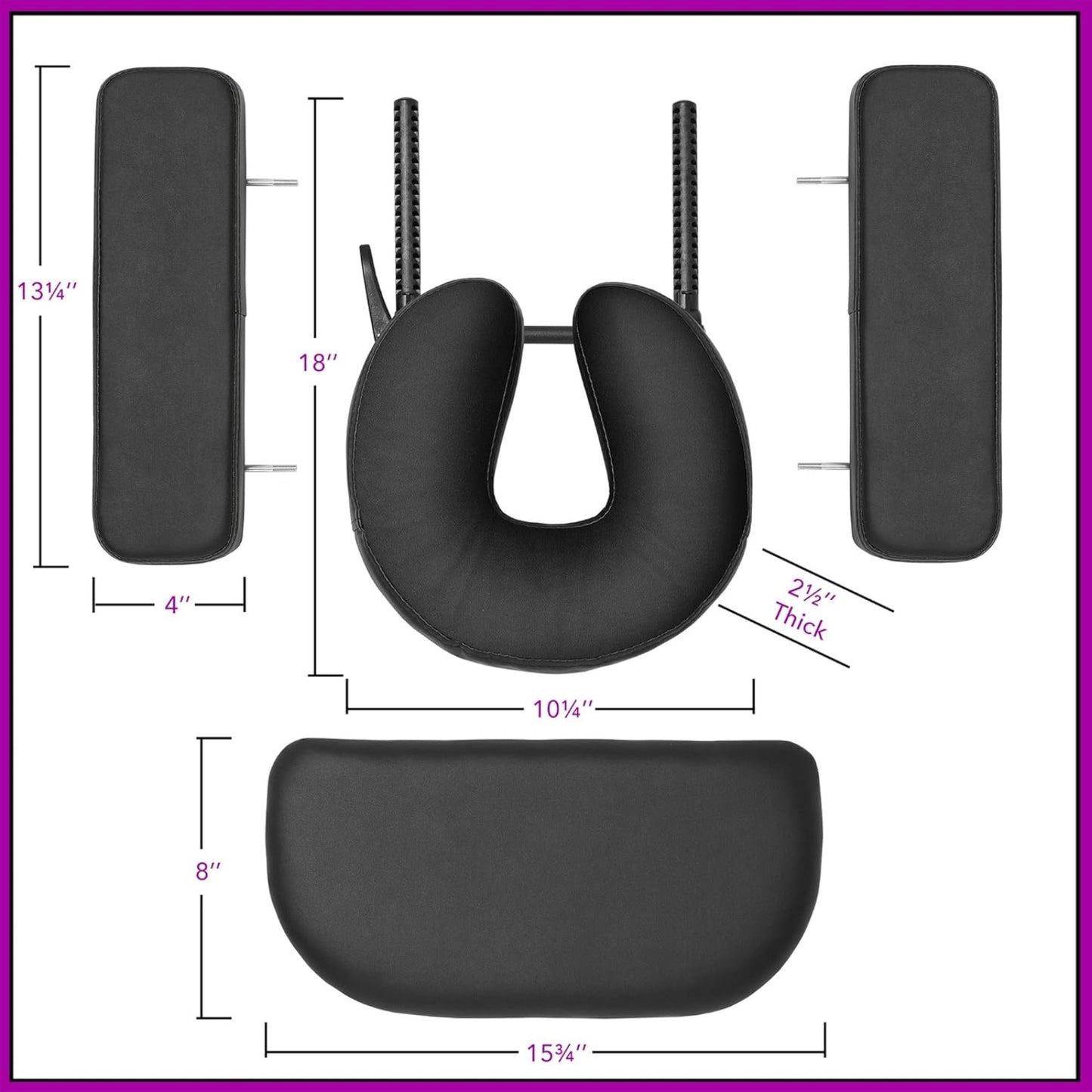 Professional Portable Bi-Fold Memory Foam Massage Table with Reiki Panels & Accessories