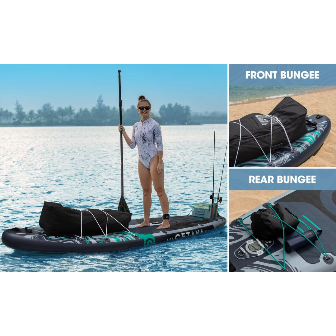 CETANA Hunterglide Grey Inflatable SUP Board 11'6" All Round Paddle Board with Accessories