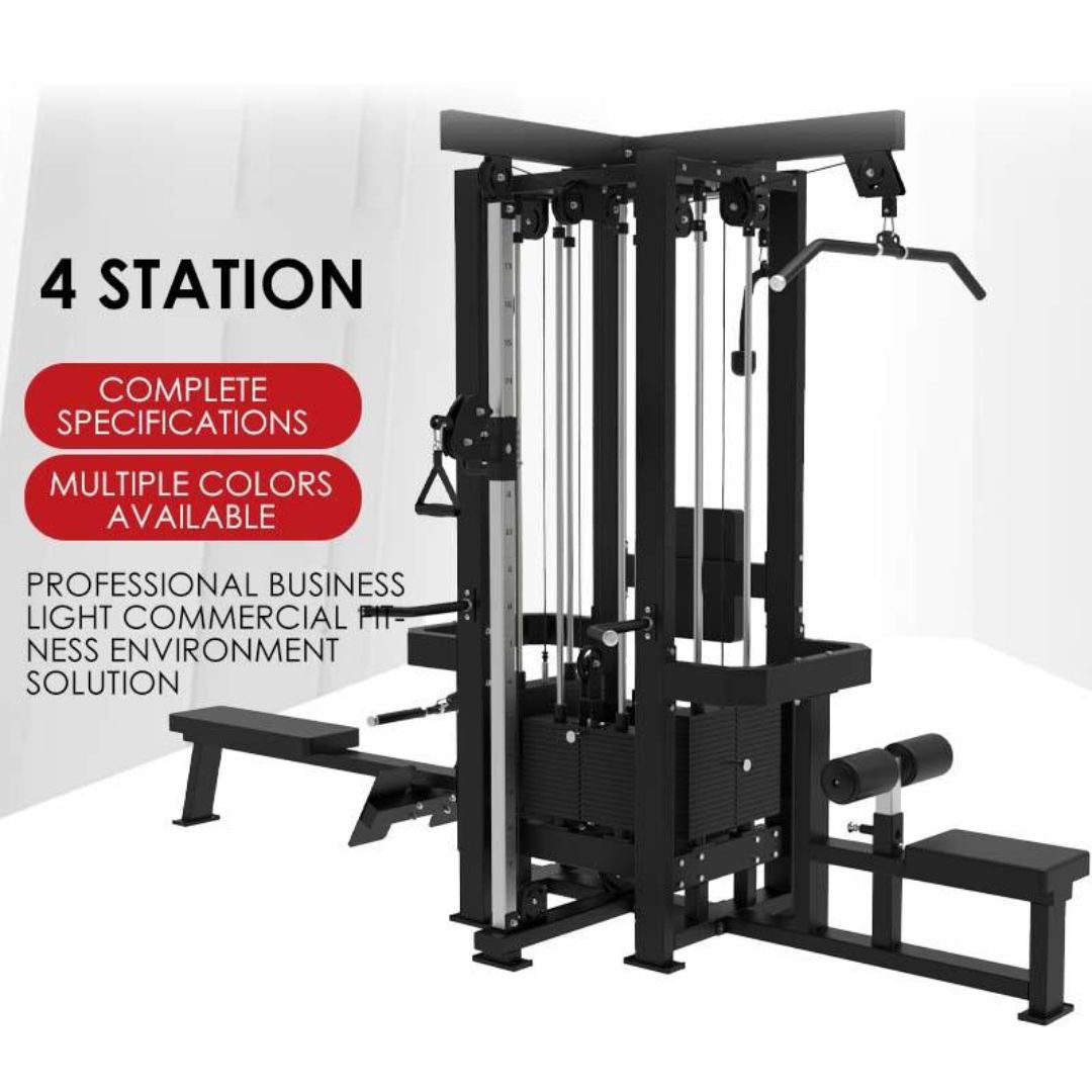 Wholesale Commercial 4 Station Multi Gym Cable Crossover & Smith Machine  Fitness Equipment