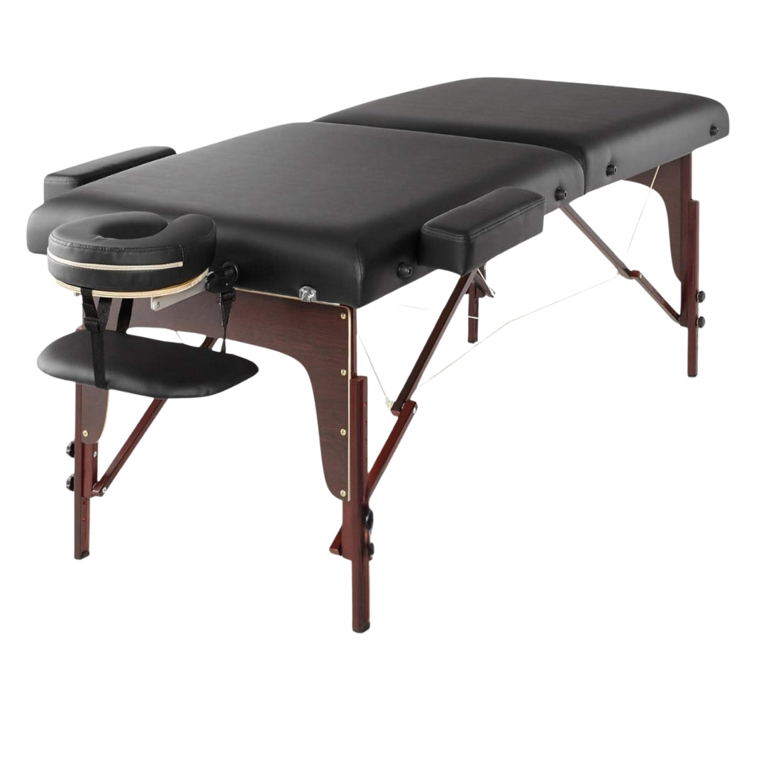 Professional Portable Bi-Fold Memory Foam Massage Table with Reiki Panels & Accessories