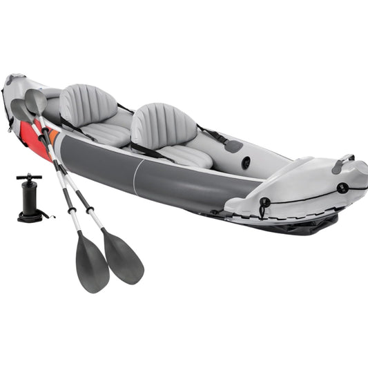 2-Person Inflatable Kayak Set K2 with 86in Oars & Pump – Durable Vinyl, 400 lbs Capacity